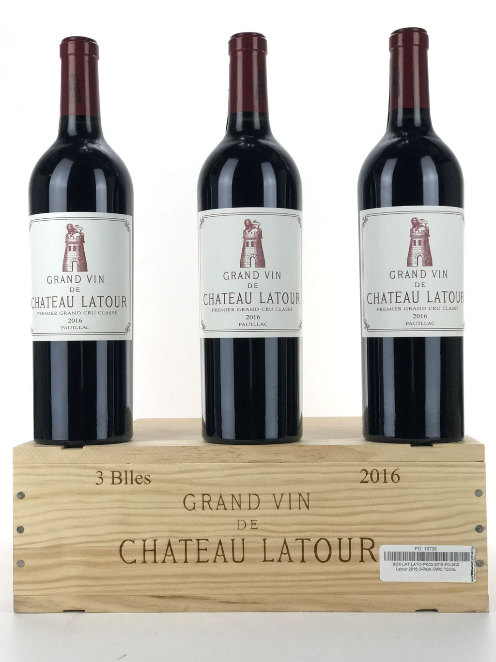 2016 Chateau Latour, Pauillac, Case of 3 Btls