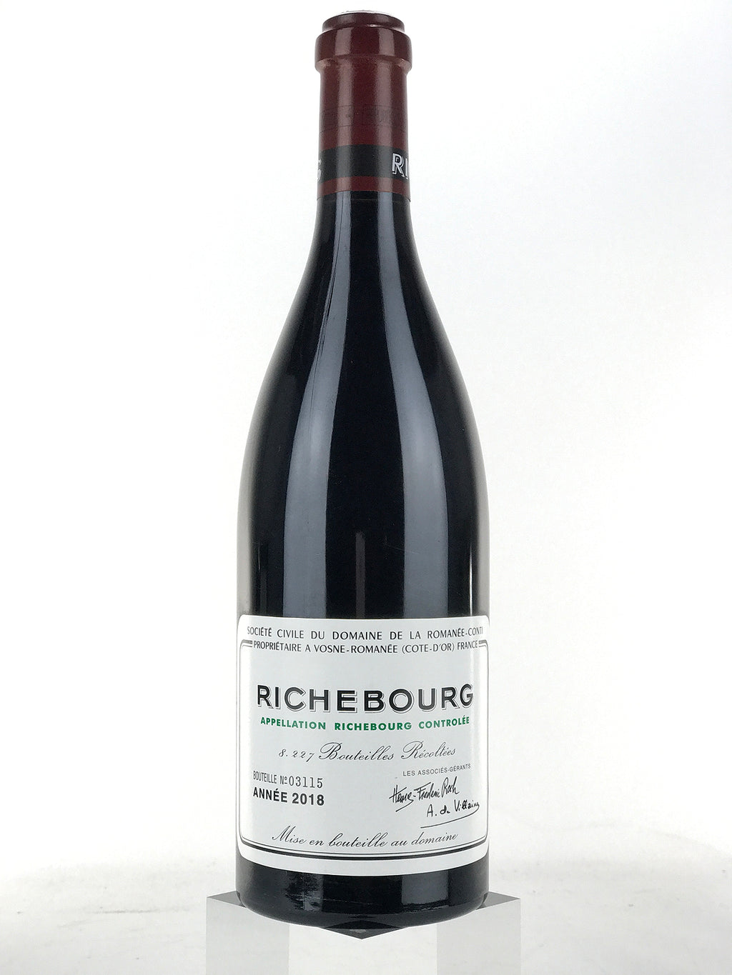 2018 Domaine de la Romanee-Conti, DRC, Richebourg Grand Cru, Bottle (7 – Grand  Cru Liquid Assets