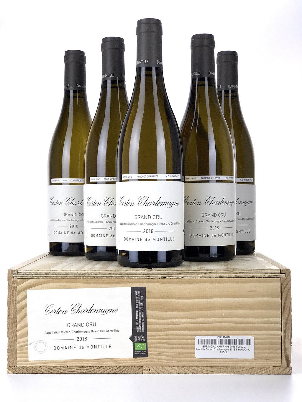 CORTON-CHARLEMAGNE セット 2018 Domaine de Montille, Corton Charlemagne, Grand Cru, Case of 6 btl