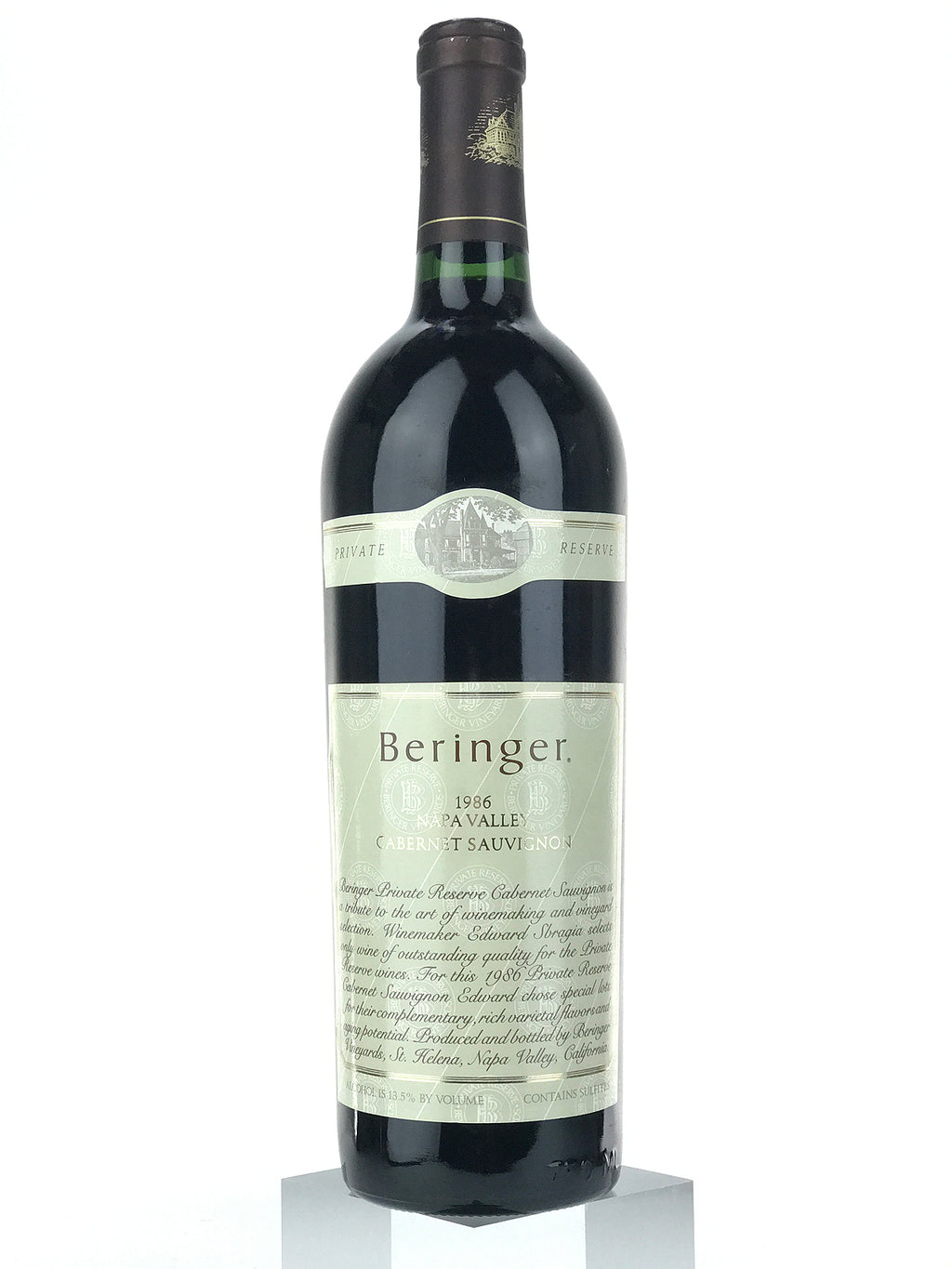 1986 Beringer, Private Reserve Cabernet Sauvignon, Napa Valley, Bottle