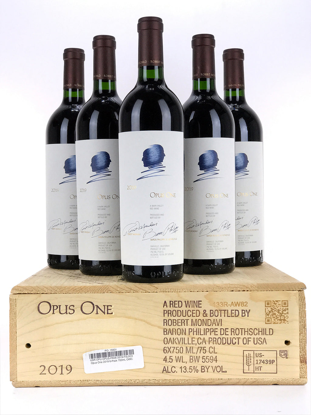 2019 Opus One, Napa Valley, Case of 6 btls