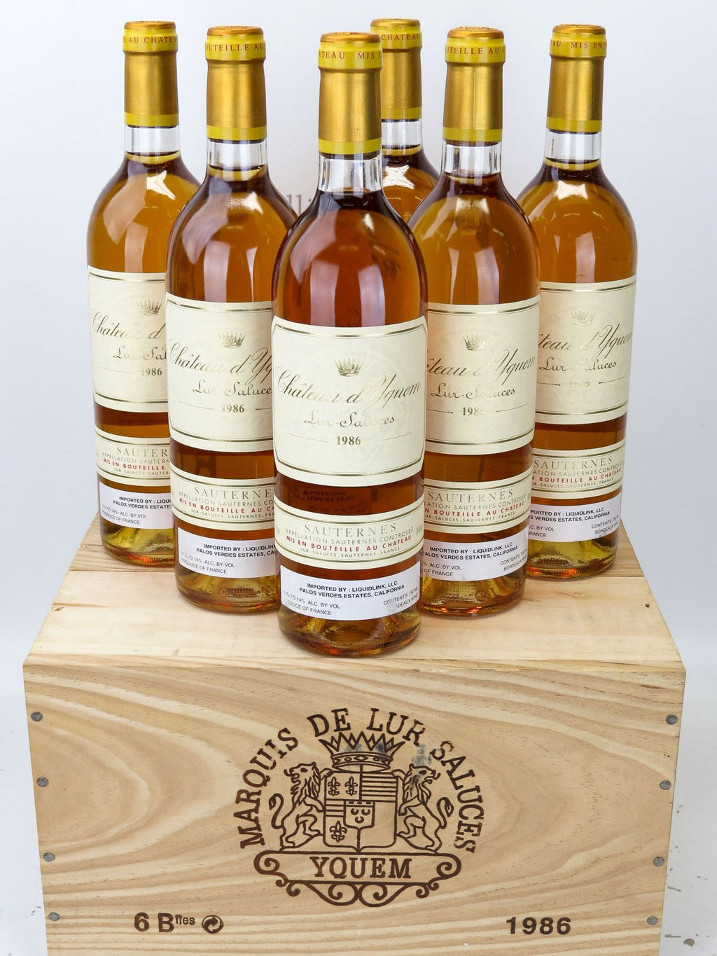 1986 Chateau d'Yquem, Sauternes, Case of 6 btls