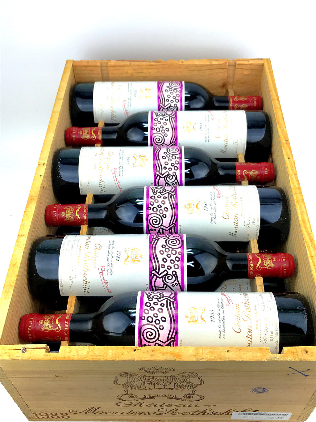 1988 Chateau Mouton Rothschild, Pauillac, Case of 12 btls