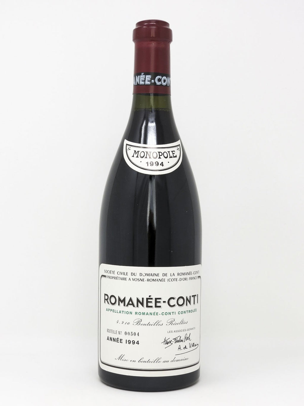 Domaine de la Romanee-Conti 1994 空瓶 DRC BURDRCDRRC-0750-1994-