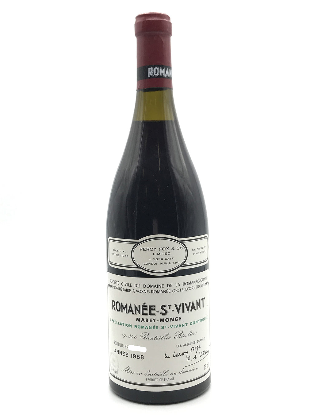 1988 Domaine de la Romanee-Conti, DRC, Romanee-Saint-Vivant Grand Cru,