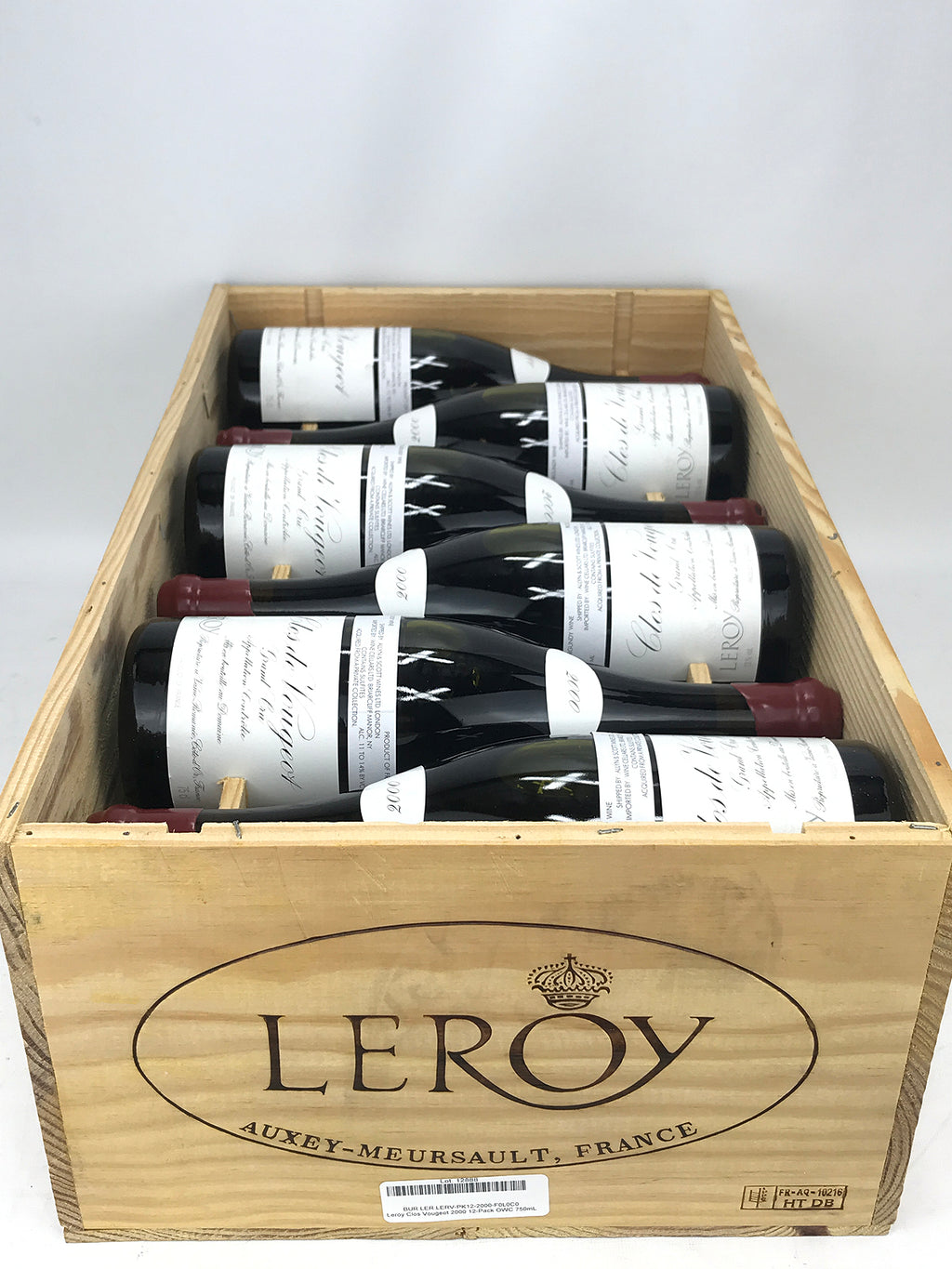 2000 Domaine Leroy, Clos de Vougeot Grand Cru, Case of 12 btls