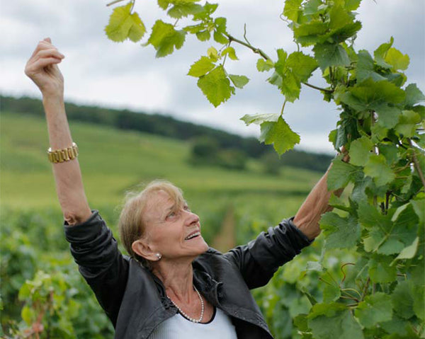 Madame Lalou Bize-Leroy in her vineyard