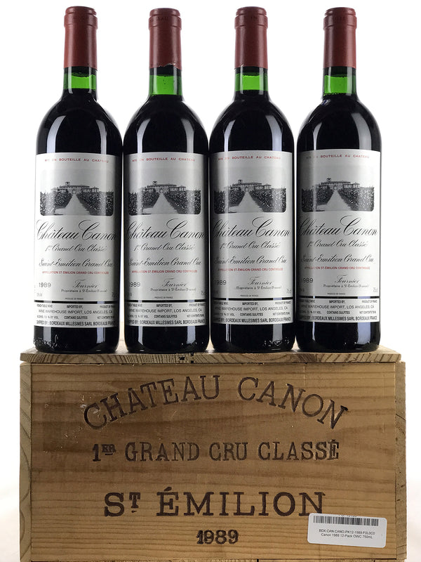 1989 Chateau Canon, Saint-Emilion Grand Cru, Case of 12 btls