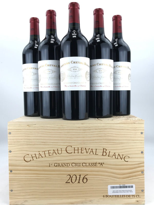 2016 Chateau Cheval Blanc, Premier Grand Cru Classe A, Saint-Emilion Grand Cru, Case of 6 btls