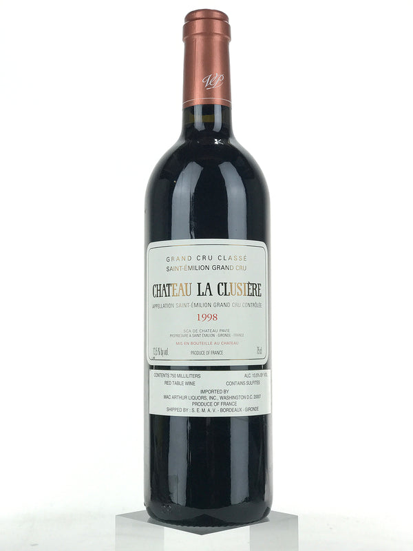 1998 Chateau La Clusiere, Saint-Emilion Grand Cru, Bottle (750ml)