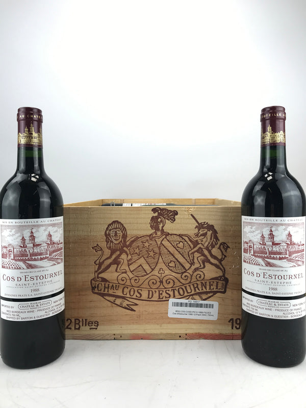 1988 Chateau Cos d'Estournel, Saint-Estephe, Case of 12 btls