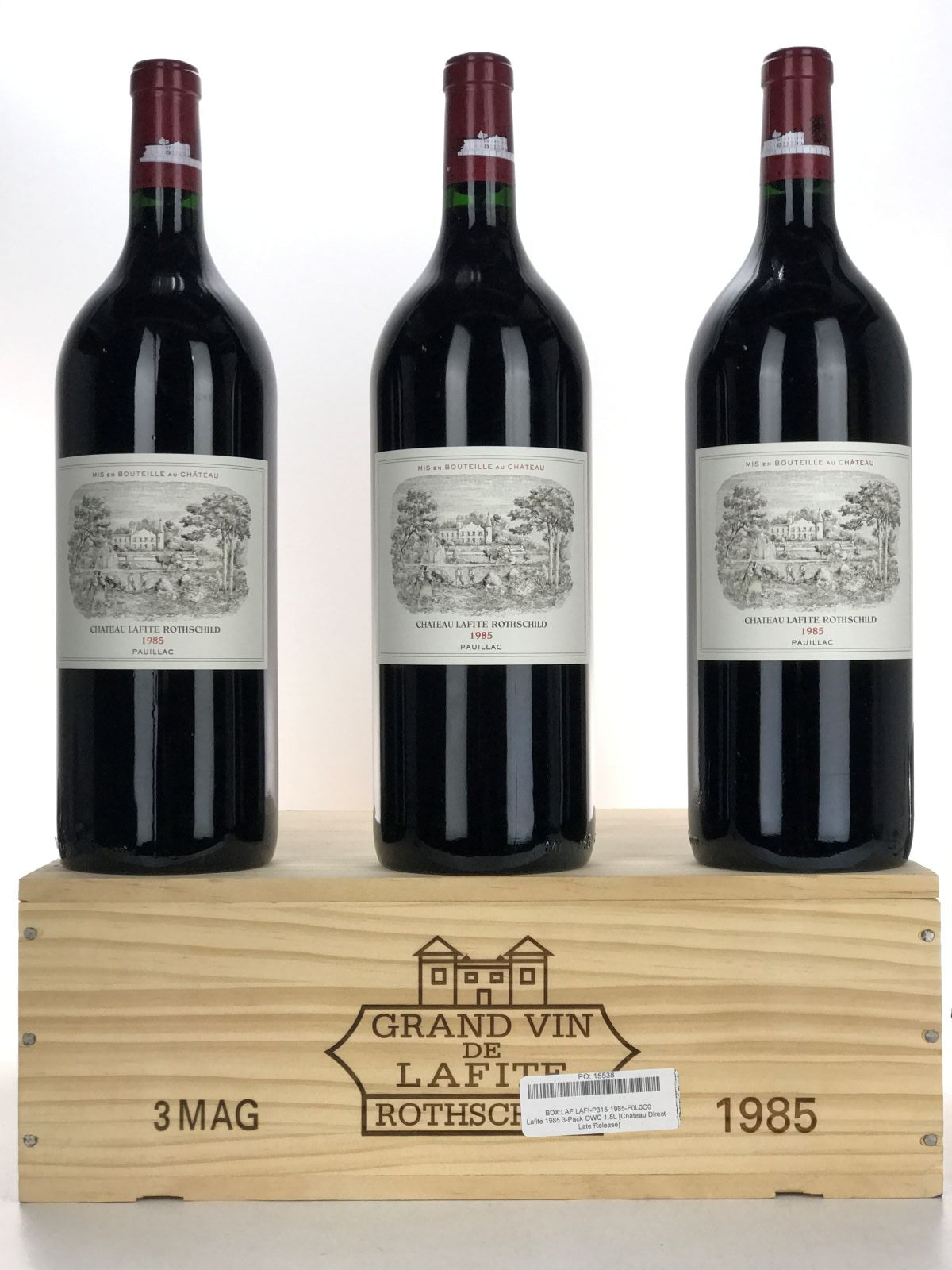 1985 Chateau Lafite Rothschild, Pauillac, Case of 3 Magnum