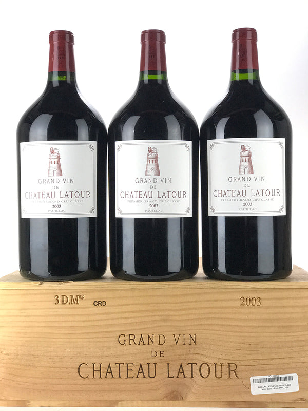 2003 Chateau Latour, Pauillac, Case of 3 D/Magnum