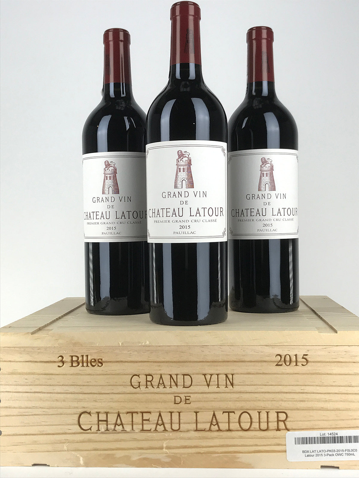 2015 Chateau Latour, Pauillac, Case of 3 btls, [Chateau Direct - Relea