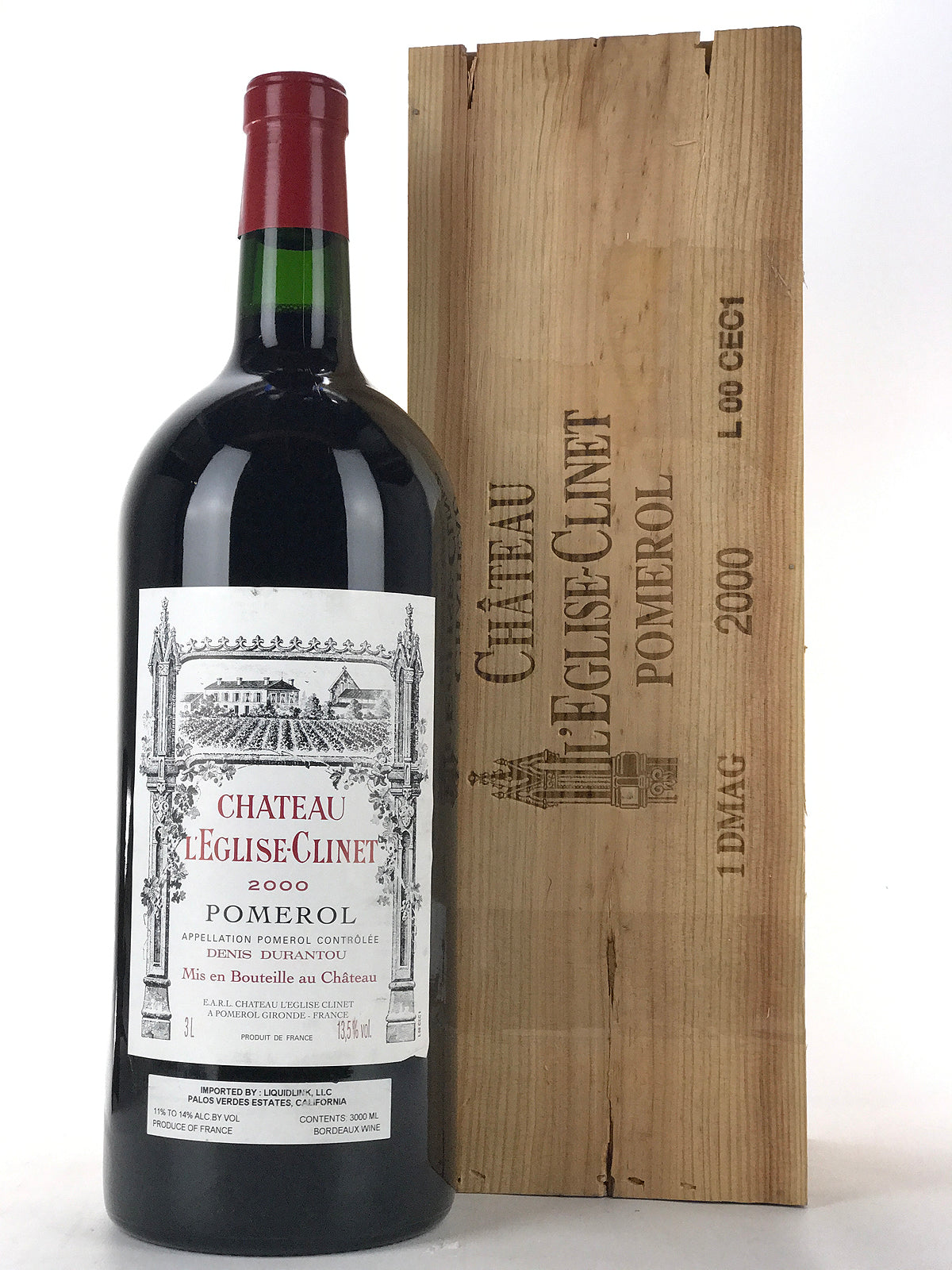 ウ*ー様 CHATEAU LEGLISE-CLINET 2000 シャトーレグリ 2000 Chateau L'Eglise-Clinet, Pomerol, D-Magnum (3.0L)