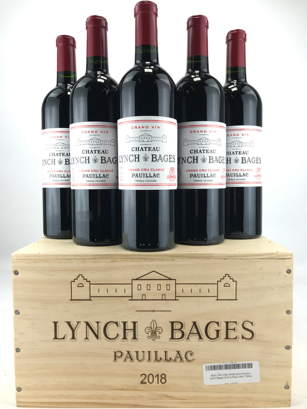 2018 Chateau Lynch-Bages, Pauillac, Case of 6 btls