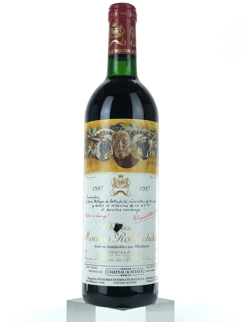 1987 Chateau Mouton Rothschild, Pauillac, Bottle (750ml) [Nicked Label]