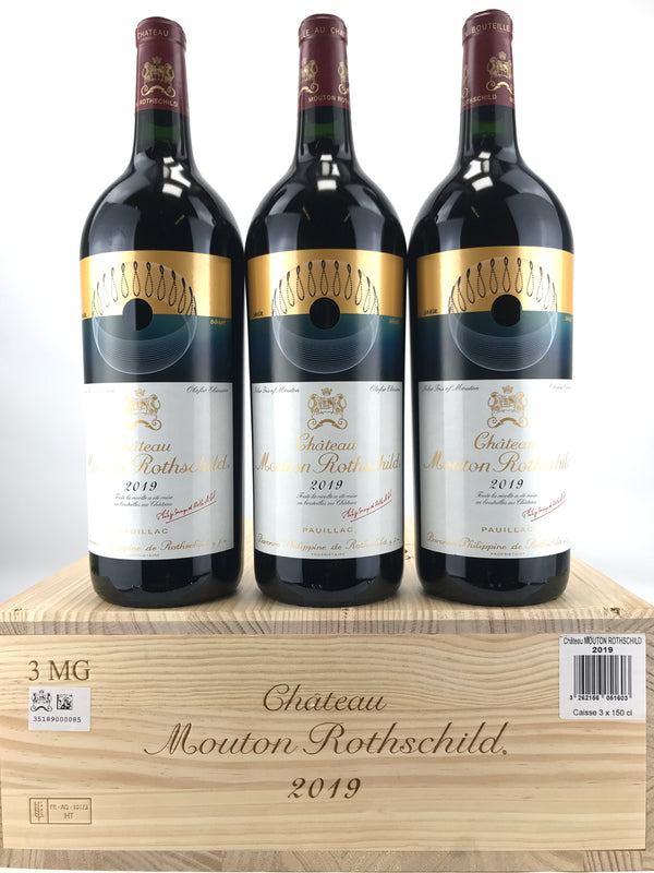 2019 Chateau Mouton Rothschild, Premier Cru Classe, Pauillac, Case of 3 Magnum