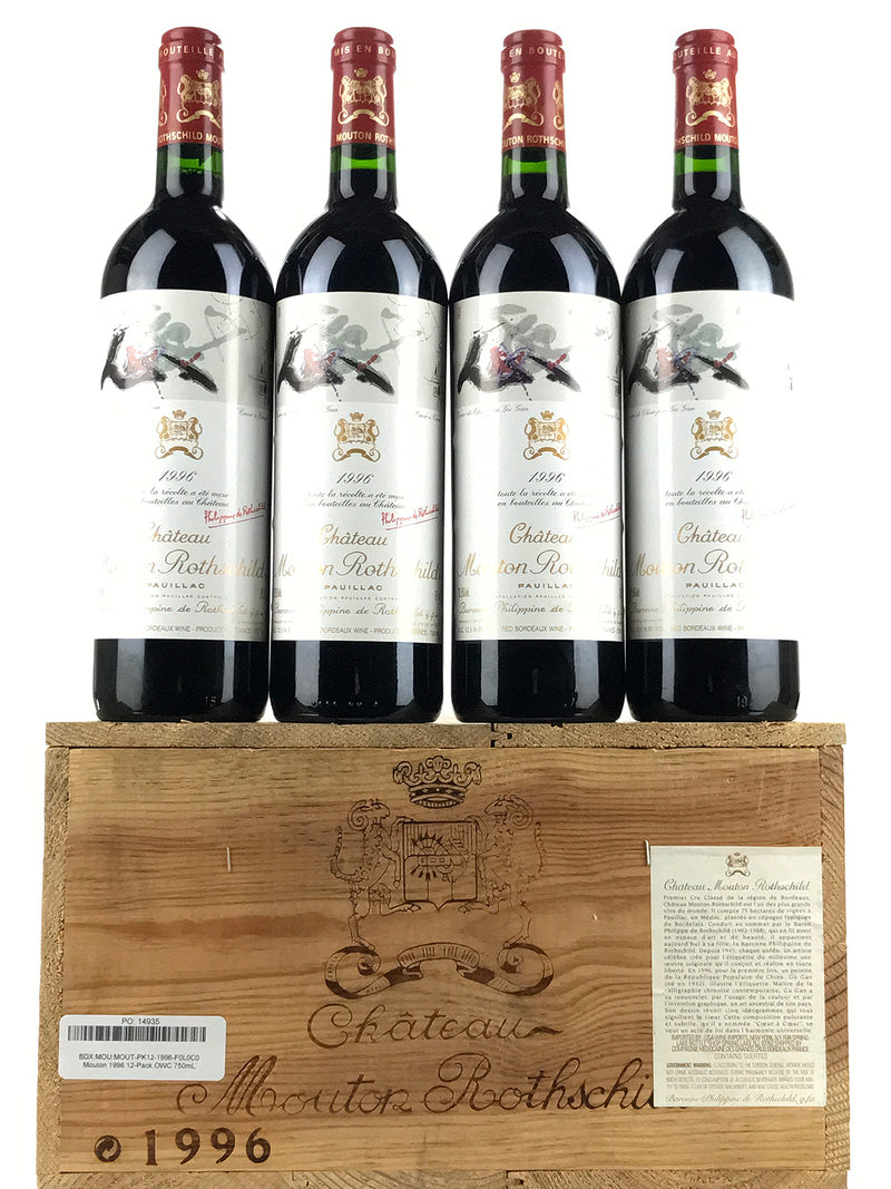 1996 Chateau Mouton Rothschild, Pauillac, Case of 12 btls