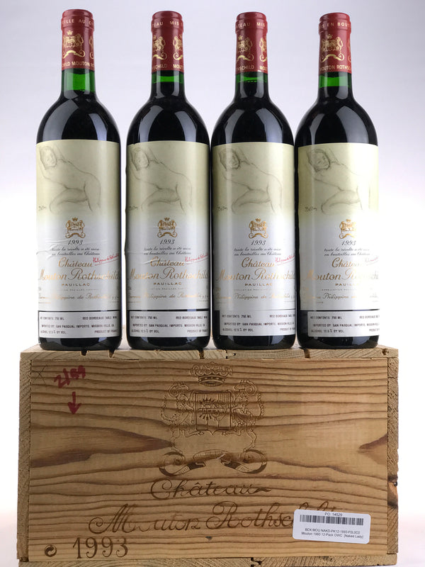 1993 Chateau Mouton Rothschild, Pauillac, [Naked Lady], Case of 12 btls