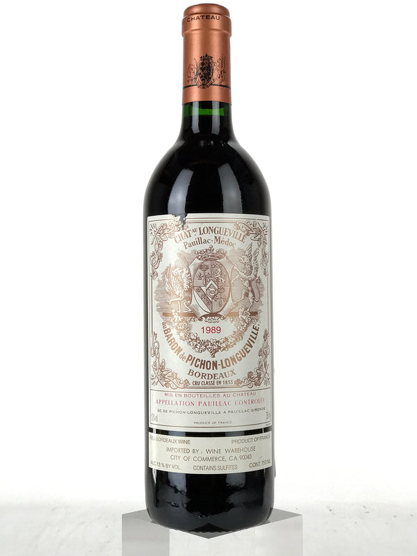 1989 Chateau Pichon-Longueville Baron, Pauillac, Bottle (750ml) [WS #1 WOTY] [Slightly Nicked Label]