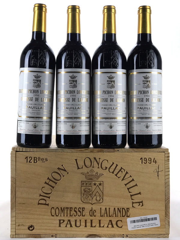 1994 Chateau Pichon Lalande, Pauillac, Case of 12 btls