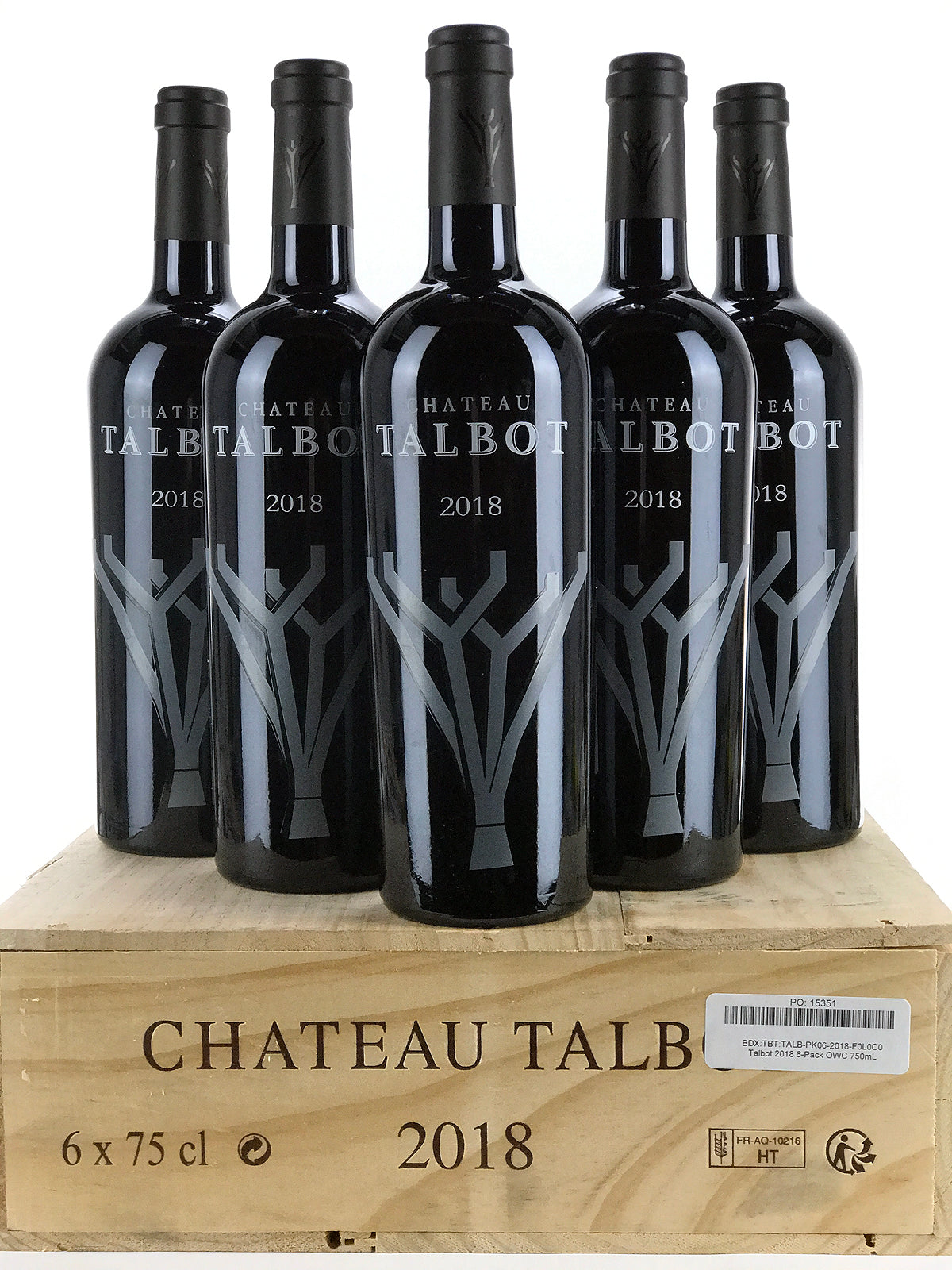 ワイン CHATEAU TALBOT 2018 2018 Chateau Talbot, Saint-Julien, Case of 6 btls