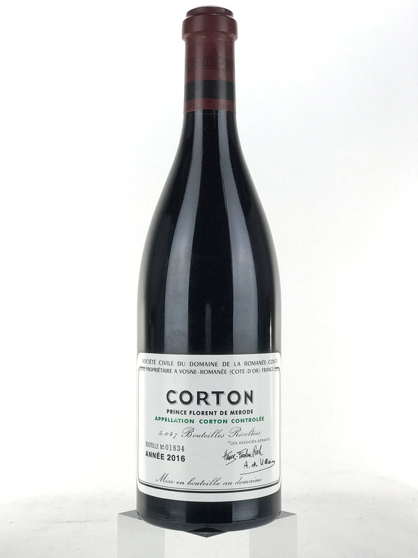 2016 Domaine de la Romanee-Conti, DRC, Corton Grand Cru, Prince Florent de Merode, Bottle (750ml)