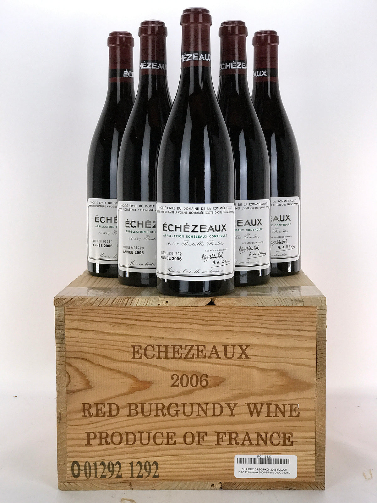 2006 Domaine de la Romanee-Conti, DRC, Echezeaux Grand Cru, Case of 6
