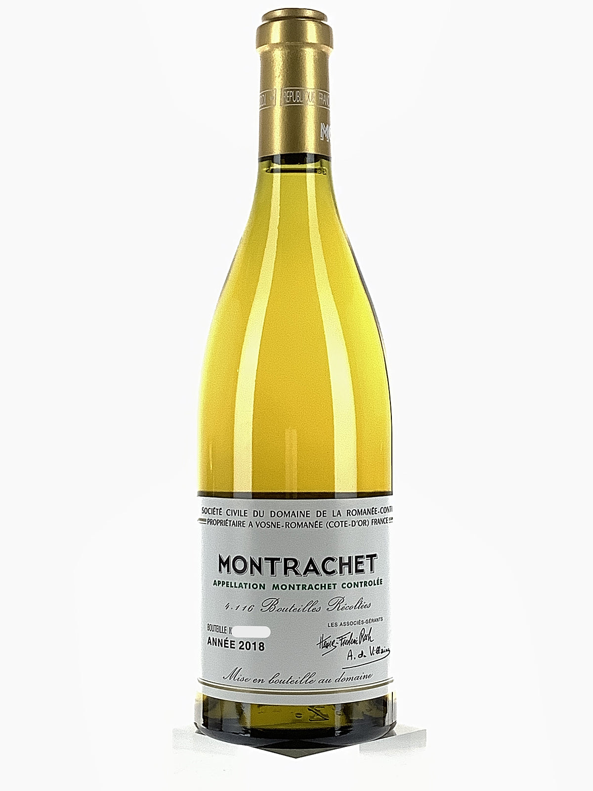 【希少】DRC MONTRACHET 2022 750ml 空き瓶 BURDRCDRMO-0750-2018-