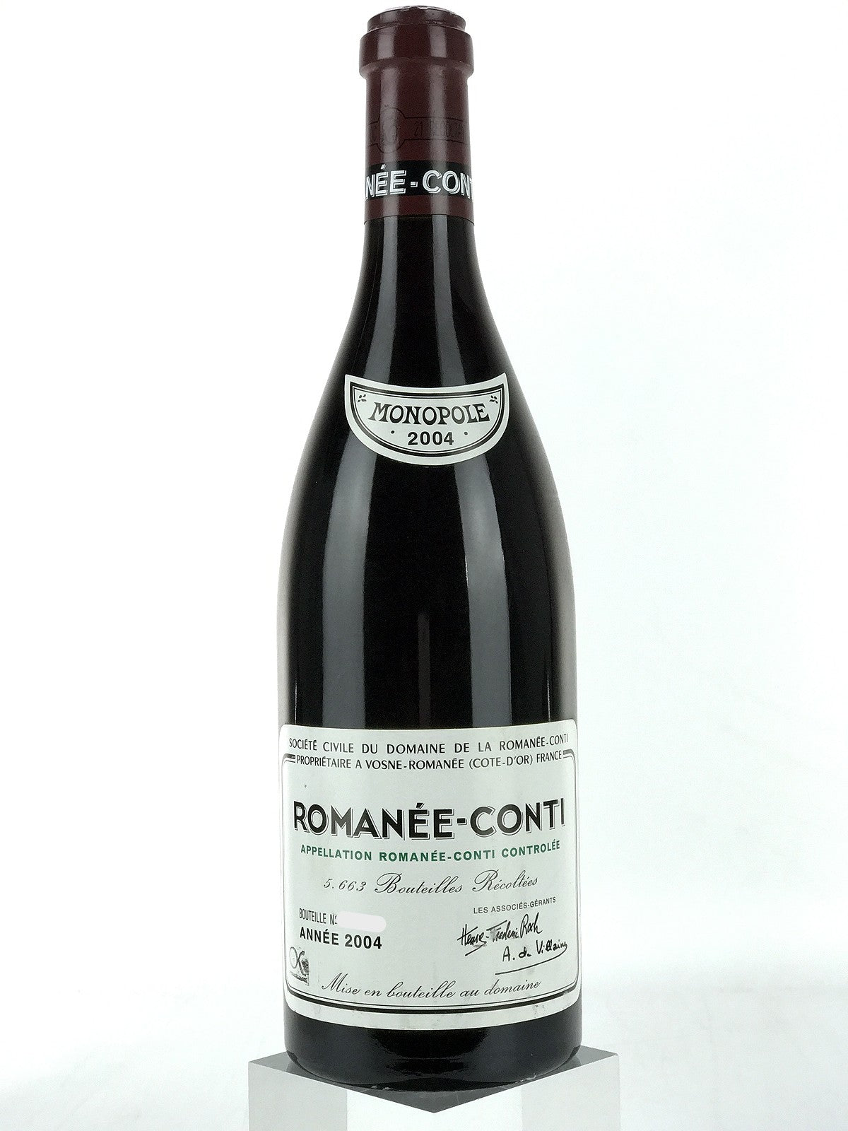 2004 Domaine de la Romanee-Conti, DRC, Romanee-Conti Grand Cru, Bottle