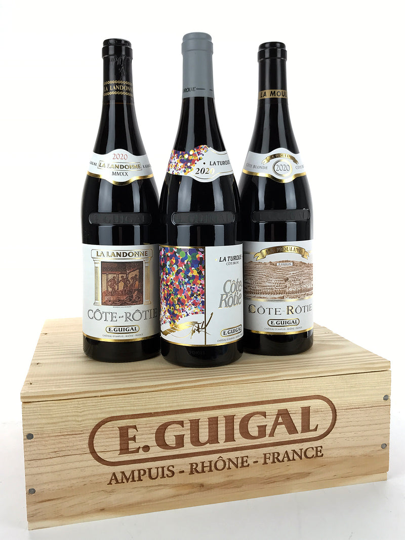 2020 E. Guigal Cote Rotie, Trilogy Assortment, Case of 3 Btls