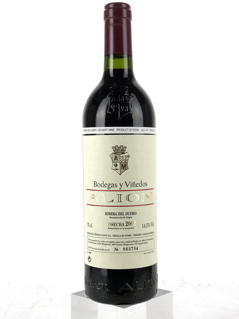 2003 Vega Sicilia, Alion, Ribera del Duero, Bottle (750ml)