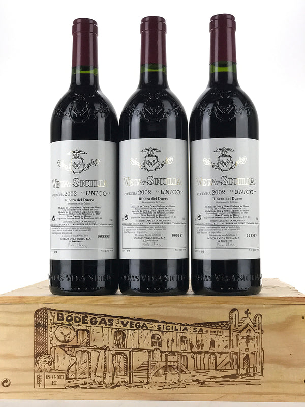 2002 Vega Sicilia, Unico, Ribera del Duero, Case of 3 Btls