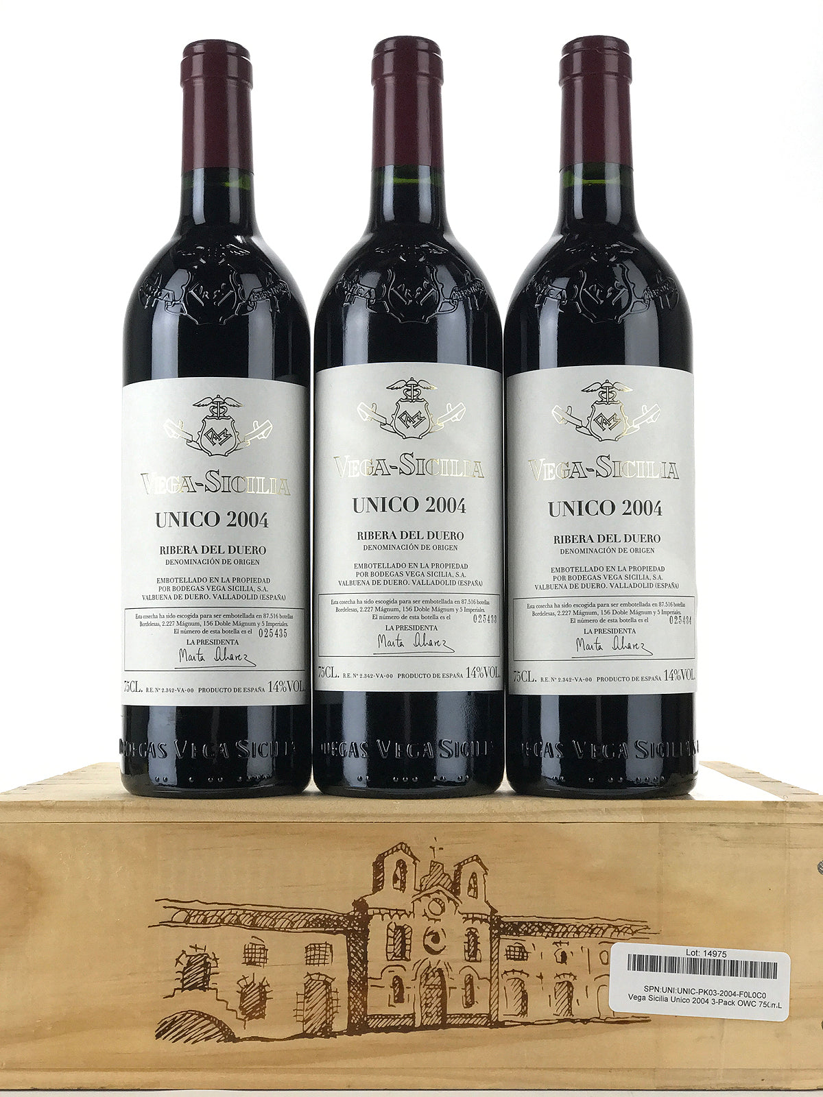 2004 Vega Sicilia, Unico, Ribera del Duero, Case of 3 Btls