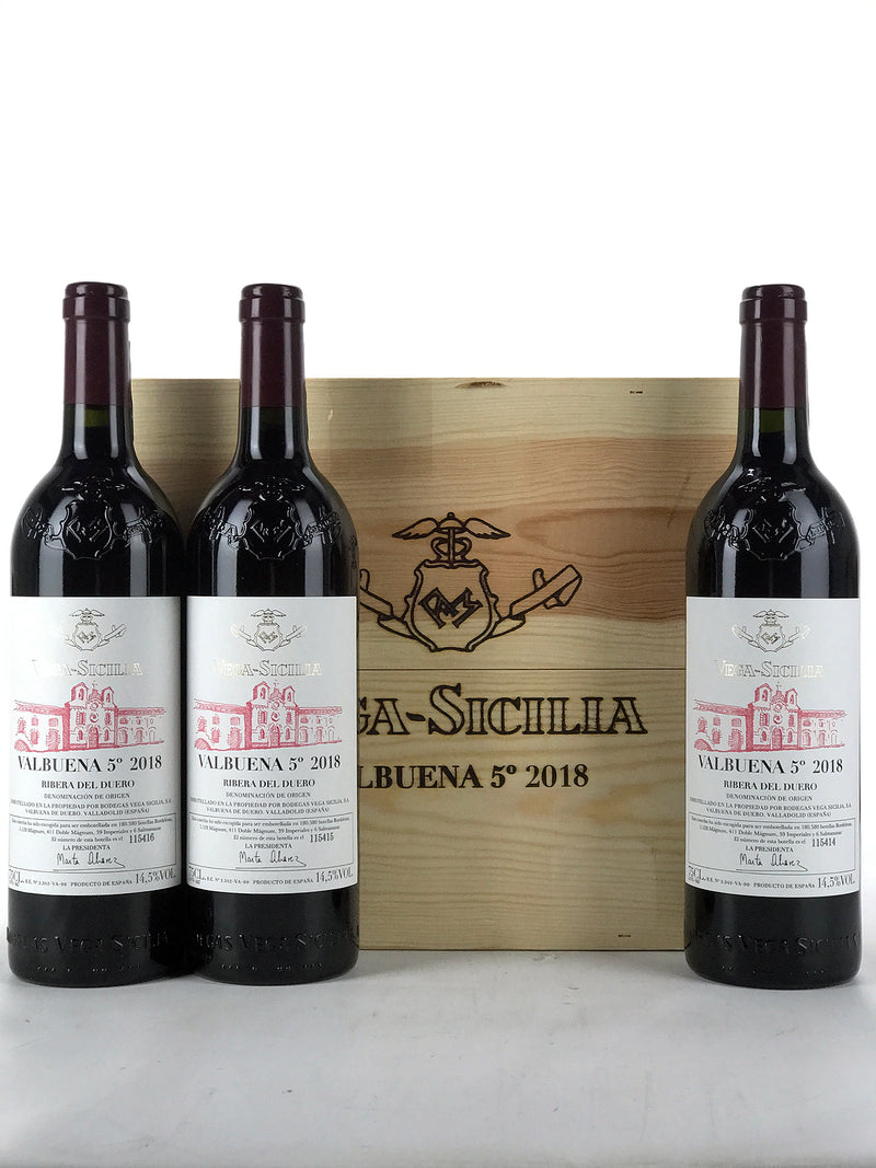 2018 Vega Sicilia, Tinto Valbuena 5, Ribera del Duero, Case of 3 Btls