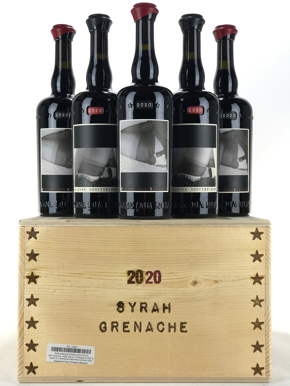 2020 Sine Qua Non, SQN, Eleven Confessions, Collectors Case [3 Syrah &