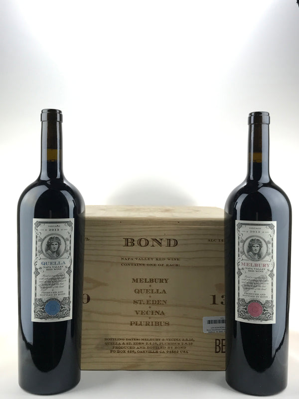 2013 BOND Terroir Portfolio
Napa Valley, Case of 5 Magnum [Melbury, St. Eden, Pluribus, Quella, Vecina]