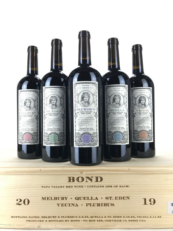 2019 BOND, Terroir Portfolio, Napa Valley [Melbury, St. Eden, Pluribus, Quella, Vecina], Case of 5 Btls