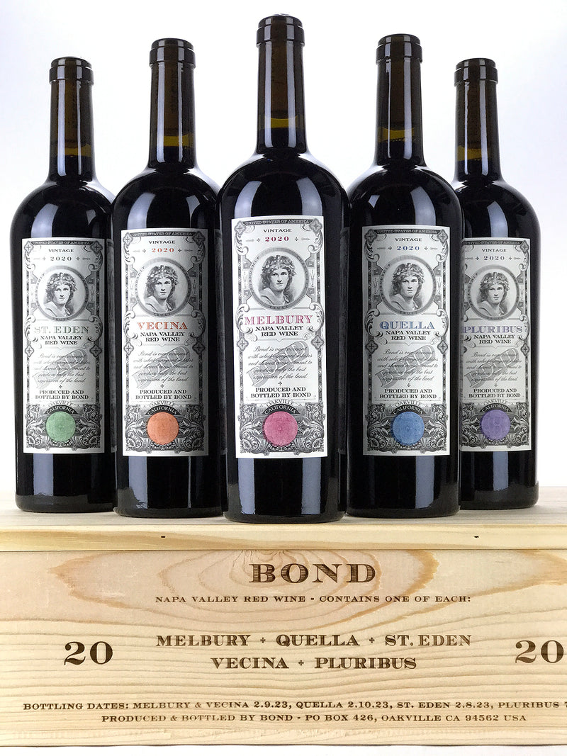 2020 BOND, Terroir Portfolio, Napa Valley [Melbury, St. Eden, Pluribus, Quella, Vecina], Case of 5 Btls