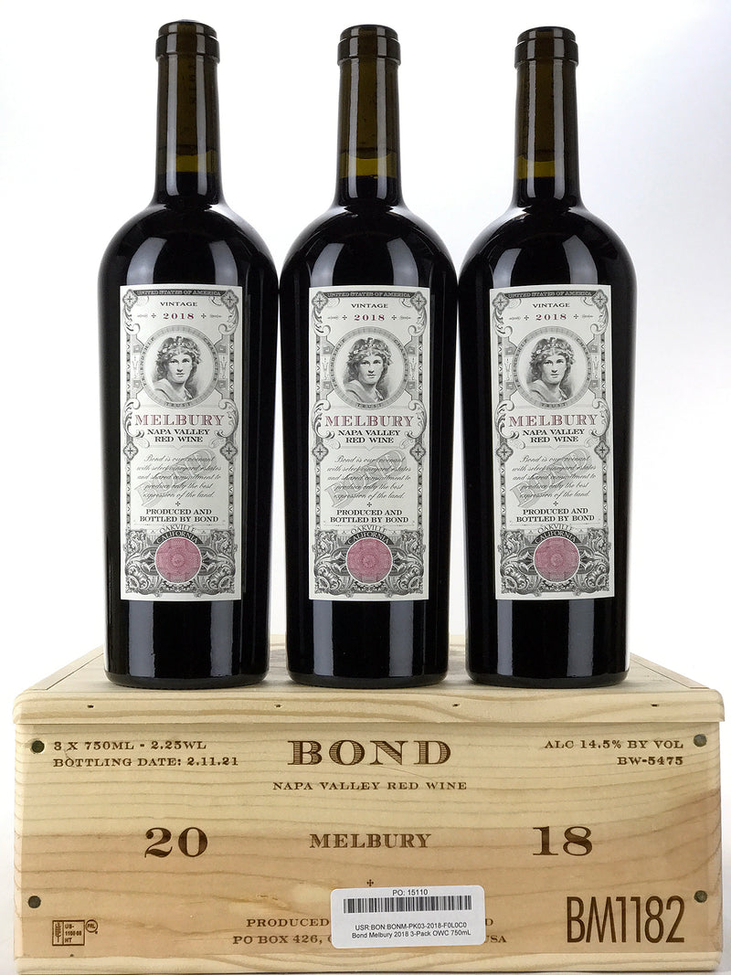 2018 Bond, Melbury, Napa Valley, Case of 3 Btls