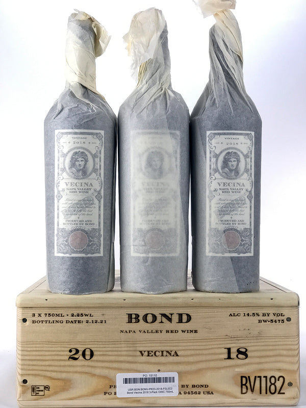 2018 Bond, Vecina, Napa Valley, Case of 3 Btls