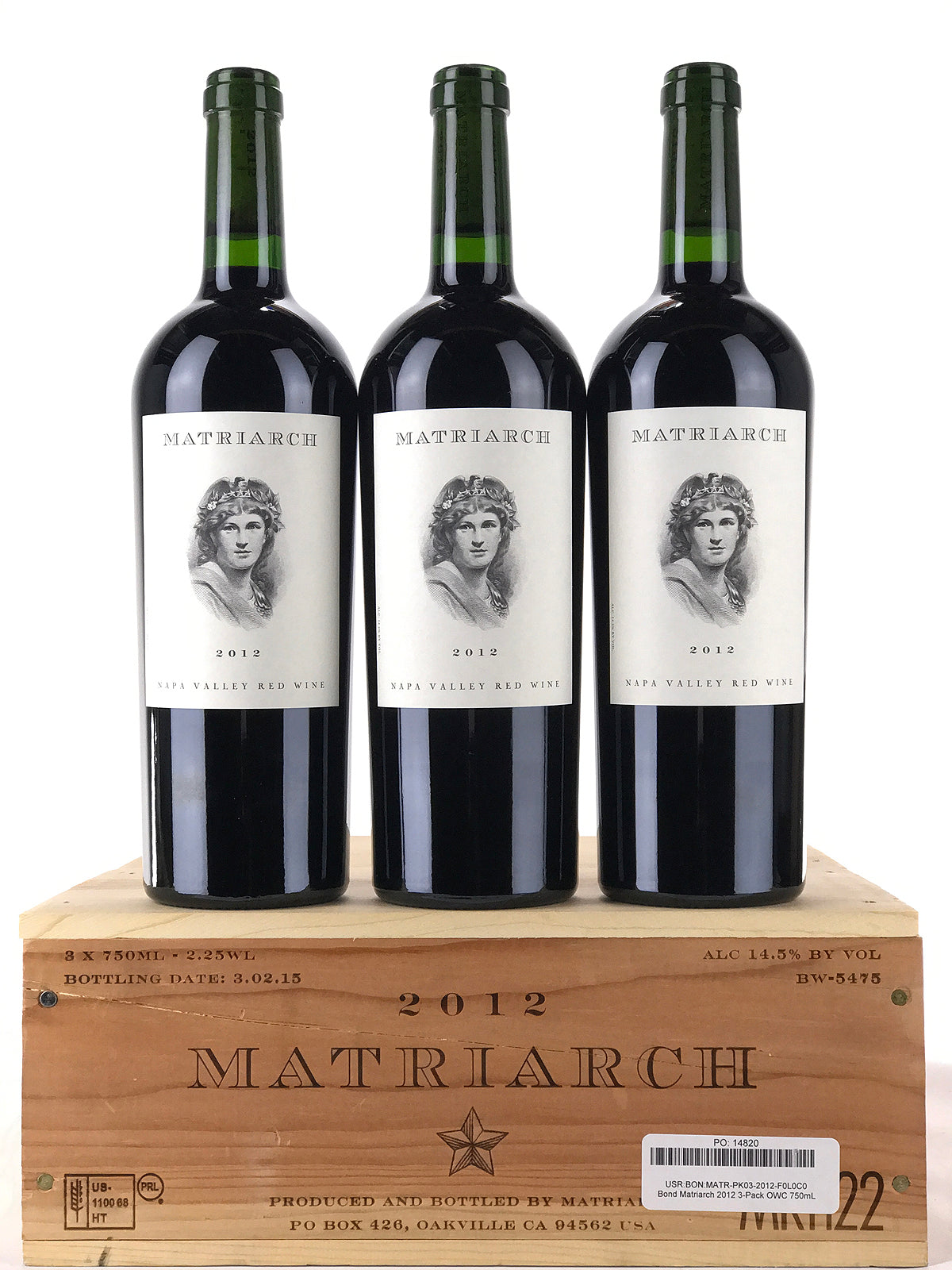 2012 Bond, Matriarch, Napa Valley, Case of 3 Btls