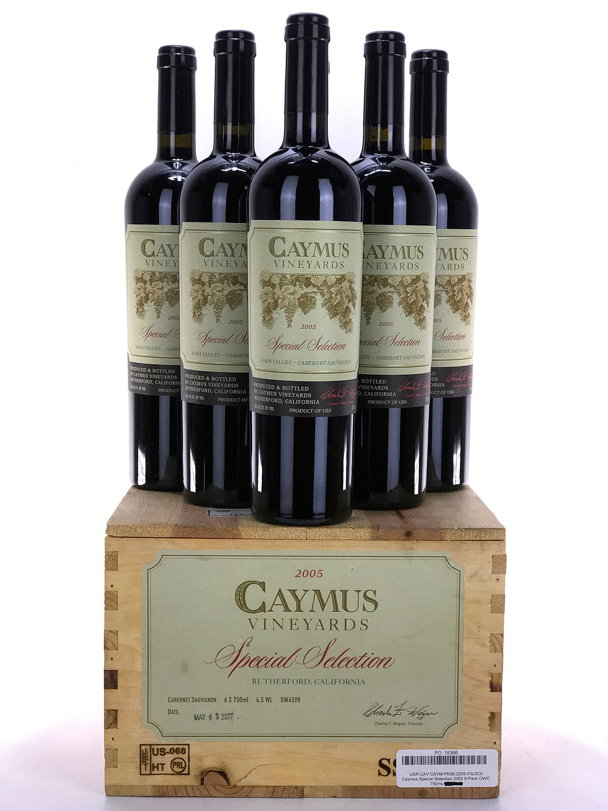 Wine Bottle Caymus Caymus Vineyards Cabernet Sauvignon 2013 2015
