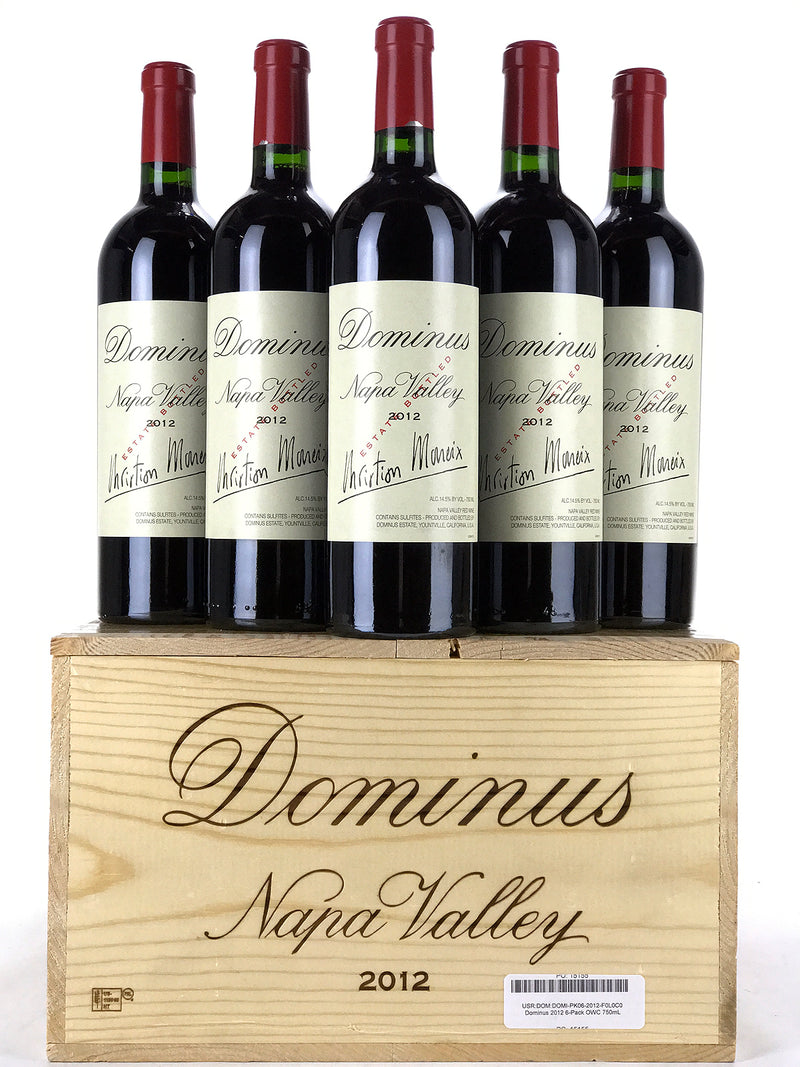 2012 Dominus Estate, Christian Moueix, Napa Valley, Case of 6 btls 2012 Dominus Estate, Christian Moueix, Napa Valley, Case of 6 btls
