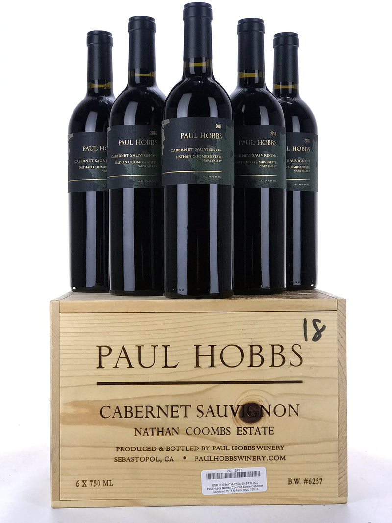 2018 Paul Hobbs, Cabernet Sauvignon, Nathan Coombs Estate, Coombsville, Case of 6 btls