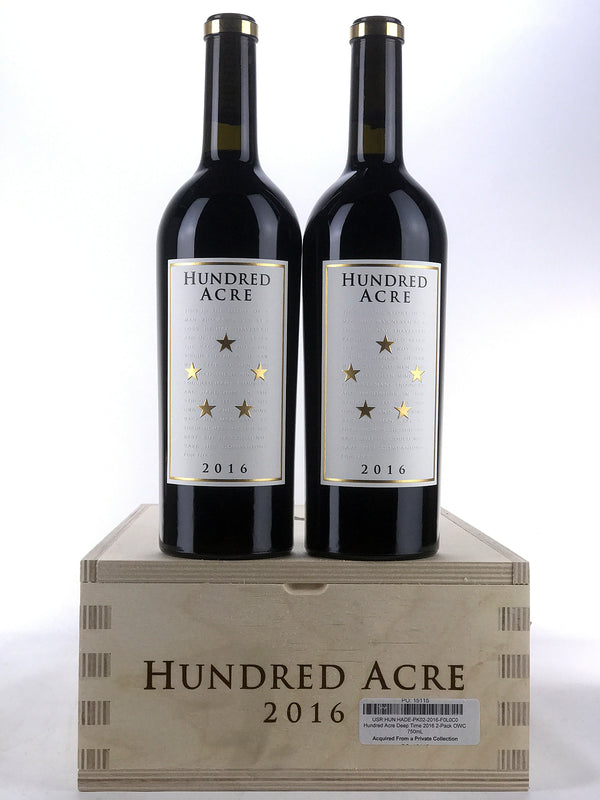 2016 Hundred Acre, Deep Time, Napa Valley, Case of 2 Btls