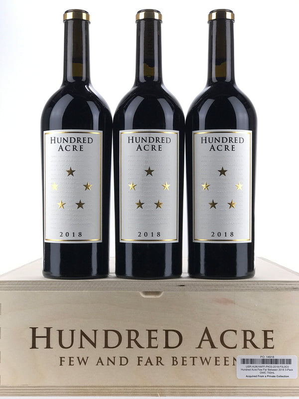 2018 Hundred Acre, Few and Far Between, Vineyard, Napa Valley, Case of 3 Btls