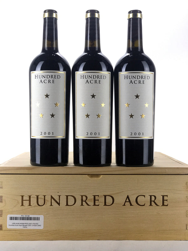 2001 Hundred Acre, Kayli Morgan Vineyard, Napa Valley, Case of 3 Btls