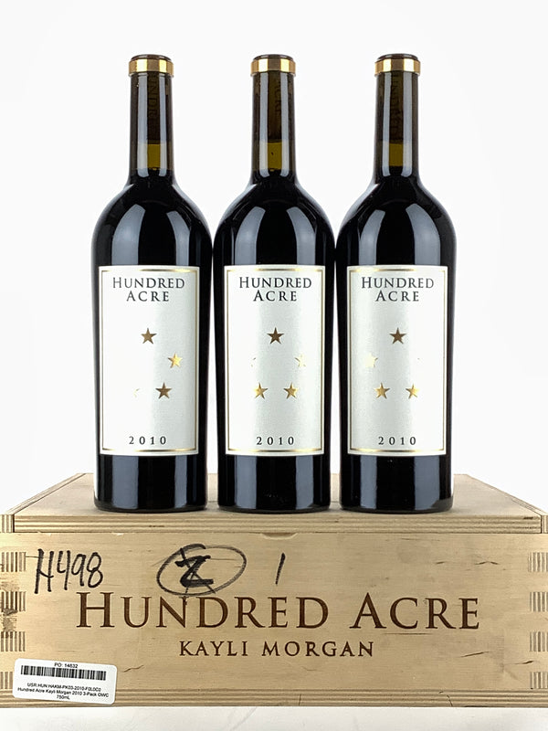 2010 Hundred Acre, Kayli Morgan Vineyard, Napa Valley, Case of 3 Btls